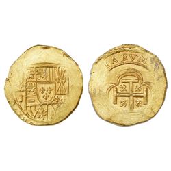 Mexico City, Mexico, cob 2 escudos, Philip V, assayer J (style of 1714), NGC MS 64, ex-1715 Fleet (d