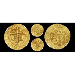Lima, Peru, cob 8 escudos, 1709M, NGC MS 61, ex-1715 Fleet (designated on special label).