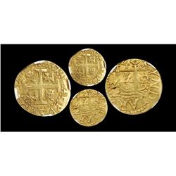 Lima, Peru, cob 4 escudos, 1709M, very rare, NGC AU 58, ex-1715 Fleet.