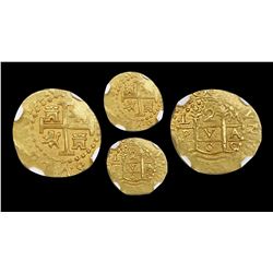 Lima, Peru, cob 2 escudos, 1709M, NGC MS 62, ex-1715 Fleet (designated on special label).