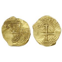 Bogota, Colombia, cob 2 escudos, 1659R.