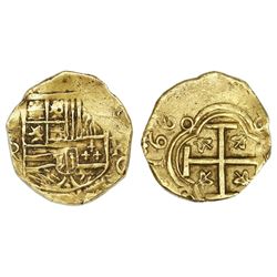 Bogota, Colombia, cob 2 escudos, 1669R.