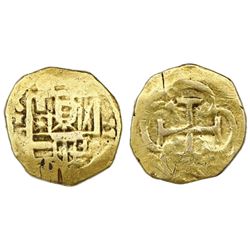 Toledo, Spain, cob 2 escudos, Philip IV, assayer CA (monogram), extremely rare (unlisted).