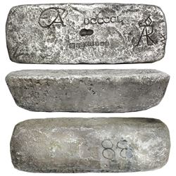 Large silver ingot #88 from Potosi, 80 lb 11.52 oz troy, Class Factor 0.8, with markings of manifest