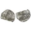 Image 1 : Potosi, Bolivia, cob 8 reales, Philip III, assayer Q, quadrants of cross transposed, Grade 3.