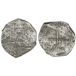 Potosi, Bolivia, cob 8 reales, 1618T/PAL(?), Grade 1.