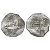 Image 1 : Potosi, Bolivia, cob 8 reales, 161(8)T, denomination o-8, Grade 1.