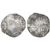 Image 1 : Potosi, Bolivia, cob 8 reales, 1620T, retrograde mintmark, Grade 1.