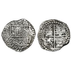 Potosi, Bolivia, cob 8 reales, Philip III, assayer not visible, Grade 3.