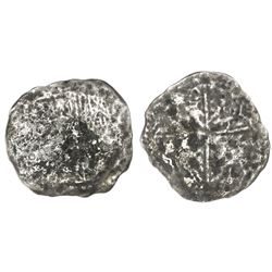 Potosi, Bolivia, cob 8 reales, Philip III, assayer not visible, 5 points (Grade 4), hand-signed cert