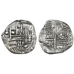 Potosi, Bolivia, cob 4 reales, 1620T, Grade 1.