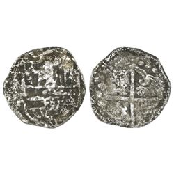 Potosi, Bolivia, cob 4 reales, Philip III, assayer not visible, 10 points (Grade 3), hand-signed cer