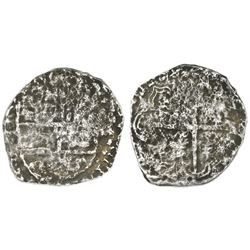 Potosi, Bolivia, cob 4 reales, Philip III, assayer not visible, quadrants of cross transposed, 10 po