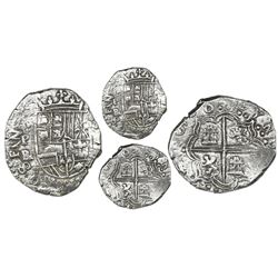 Potosi, Bolivia, cob 2 reales, 1618PAL (small), rare, Grade 1.