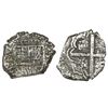 Image 1 : Cartagena, Colombia, cob 1 real, Philip IV, assayer E below mintmark RN to left, denomination I to r