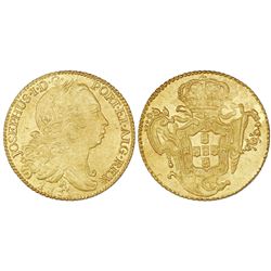 Brazil (Rio mint), gold 6400 reis, Jose I, 1753-R.