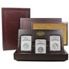 Image 2 : Set of three USA (New Orleans mint) half dollars Seated Liberty, 1861-O, NGC Shipwreck Effect / SS R