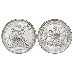 USA (New Orleans Mint), half dollar Seated Liberty, 1861-O, Confederate States issue (die W-11), NGC