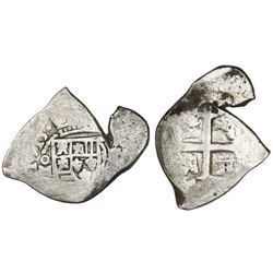 Mexico City, Mexico, cob 2 reales, 1715J, ex-1715 Fleet.