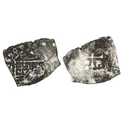 Mexico City, Mexico, cob 1 real, 1698(L), very rare, ex-1715 Fleet.