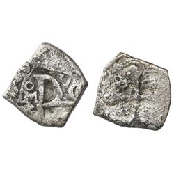 Mexico City, Mexico, cob 1/2 real, 1709J, rare, ex-1715 Fleet.