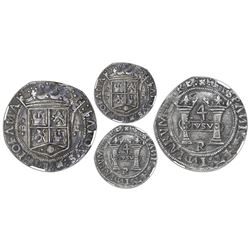 Mexico City, Mexico, 4 reales, Charles-Joanna,  Early Series,  assayer R (Latin) at bottom between p