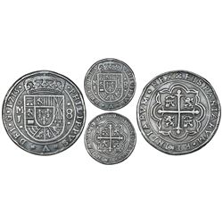 Mexico City, Mexico, cob 8 reales Royal (galano), 1715J, NGC XF details / plugged, repaired.