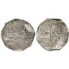 Image 1 : Potosi, Bolivia, cob 8 reales, 1617M, denomination as O-III-V, reverse legend rotated 90 degrees cou