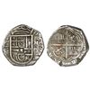Image 1 : Granada, Spain, cob 4 reales, Philip II, assayer M above mintmark G to right (1597), OMNIVM legend, 