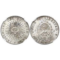 Argentina (River Plate Provinces), Potosi mint, 8 reales, 1813J, NGC MS 63+.