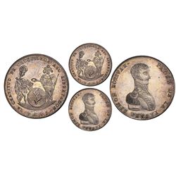 Potosi, Bolivia, 10 soles, 1825, Bolivar, Chuquisaca issue, PCGS MS64.