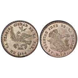 La Paz, Bolivia, 1 sol, 1854, Belzu / condor, PCGS MS63.