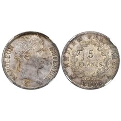 France (Paris mint), 5 francs, Napoleon, 1811-A, NGC MS 63+.
