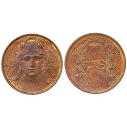 Italy, bronze 20 centesimi, Victor Emanuel III, 1906, Milan Expo, NGC MS 63 RB.