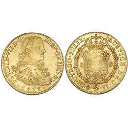 Mexico City, Mexico, bust gold 8 escudos, Ferdinand VII, 1811JJ.