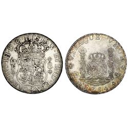 Mexico City, Mexico, pillar 8 reales, Charles III, 1764MF.
