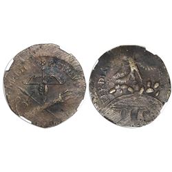 Tlalpujahua, Mexico (Supreme National Congress), copper 8 reales, Ferdinand VII, 1812, rare, NGC VF
