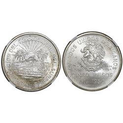 Mexico City, Mexico, 5 pesos, 1950, Southern Railroad, NGC MS 66.