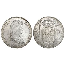 Lima, Peru, bust 8 reales, Ferdinand VII, 1820JP.