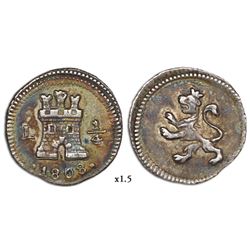 Lima, Peru, 1/4 real, 1808.