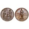Image 1 : Colombia (struck in Italy), large copper medal, 1846, Bolivar / Abolition of Slavery.