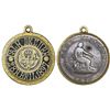 Image 1 : Gold medal reading ISLA DE CUBA / 28 ABRIL 1897 made from a Spanish provisional copper 10 centimos 1
