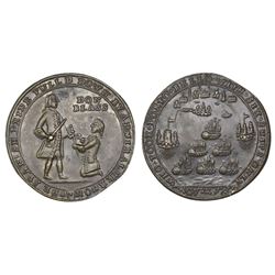 Great Britain, small-size copper-alloy Admiral Vernon medal, 1739, Porto Bello, Vernon and Don Blass