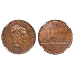 Great Britain (struck by Ralph Heaton & Sons in Birmingham), bronze medal, dated 1874, Enrique Corte