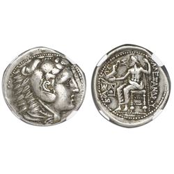 Kingdom of Macedon, AR tetradrachm, Alexander III (the Great), ca. 336-323 BC, early posthumous issu