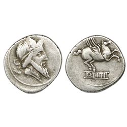 Roman Republic, AR denarius, Q. Titius, 90 BC, Rome mint.