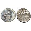 Image 1 : Roman Republic, AR denarius, C. Vibius C.f. Pansa, 90 BC, Rome mint.