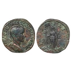 Roman Empire, AE sestertius, Gordian III, 238-244 AD, Rome mint, 1st officina, 1st emission, 238 AD.