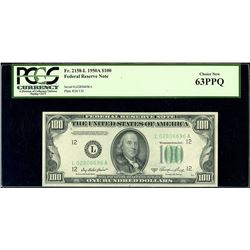 USA (Washington, D.C.), Federal Reserve Note, $100, series 1950A, serial L02806696A, PCGS Choice New