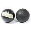 Image 1 : Lot of two small iron cannonballs, professionally conserved, ex-1715 Fleet.